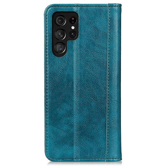 Чехол до Samsung Galaxy S24 Ultra, Wallet Litchi Leather, зелёный