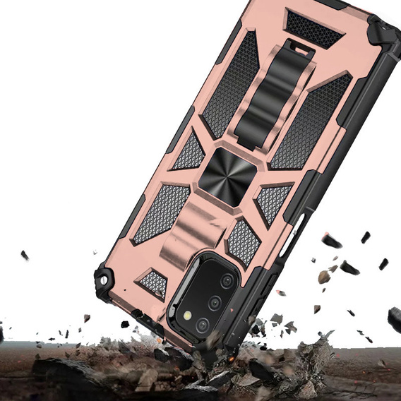 Чoхол до Samsung Galaxy A03s, Armor Kickstand, рожевий rose gold