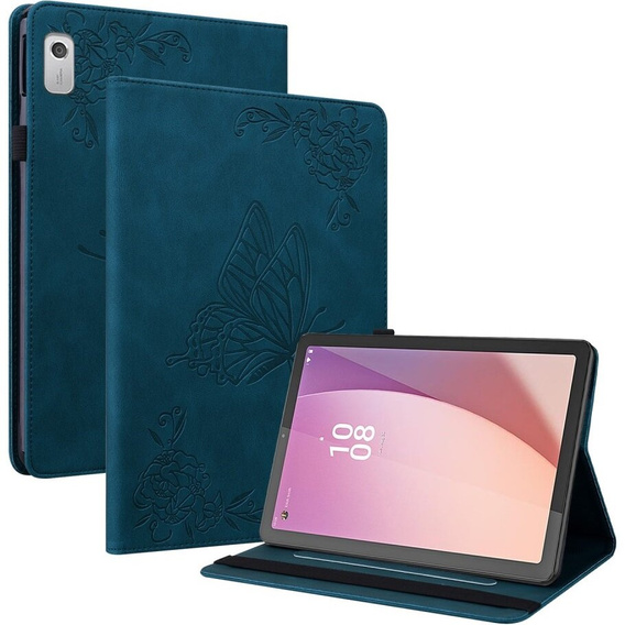 Чехол для Lenovo Tab M9, Butterfly, синий