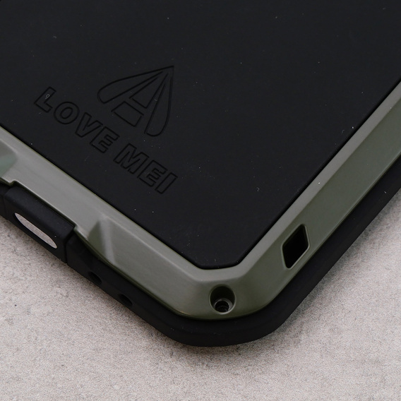 Чехол Love Mei до iPhone 12, armored with glass, зелёный