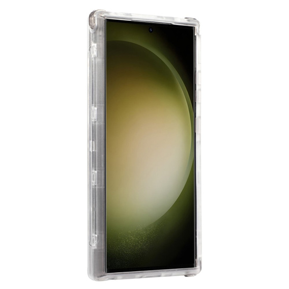 Бронечохол для Samsung Galaxy S24 Ultra, Belt Clip, з кліпсою, прозорий / чорний