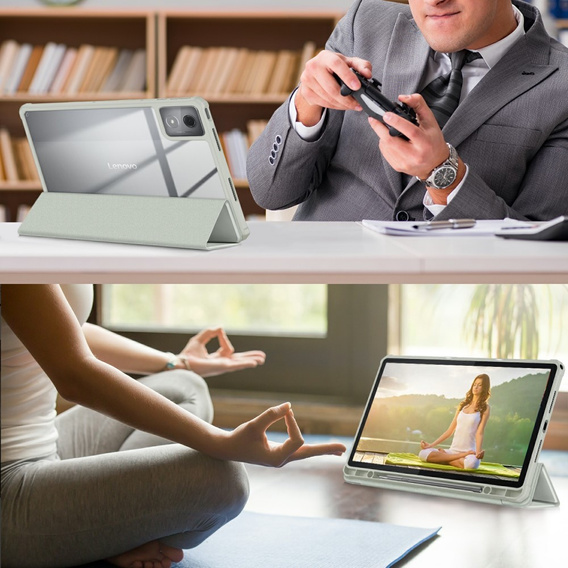 Чохол для Lenovo Tab K11 Plus, Smartcase Hybrid, з місцем для стилуса, сірий