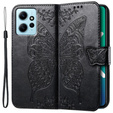 Откидной чехол для Xiaomi Redmi Note 12 4G, Butterfly, чёрный