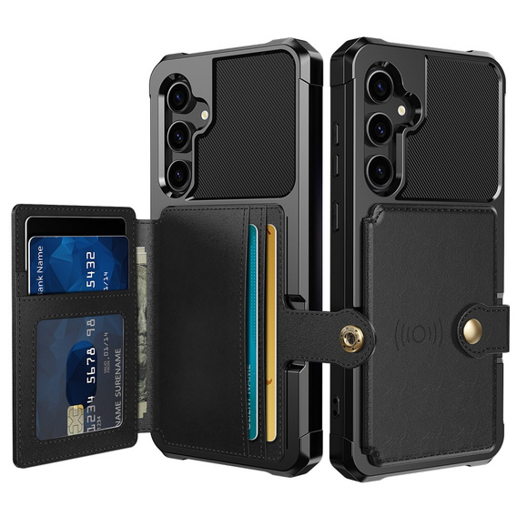Чехол для Samsung Galaxy S23 FE, Card Holder Kickstand, чёрный