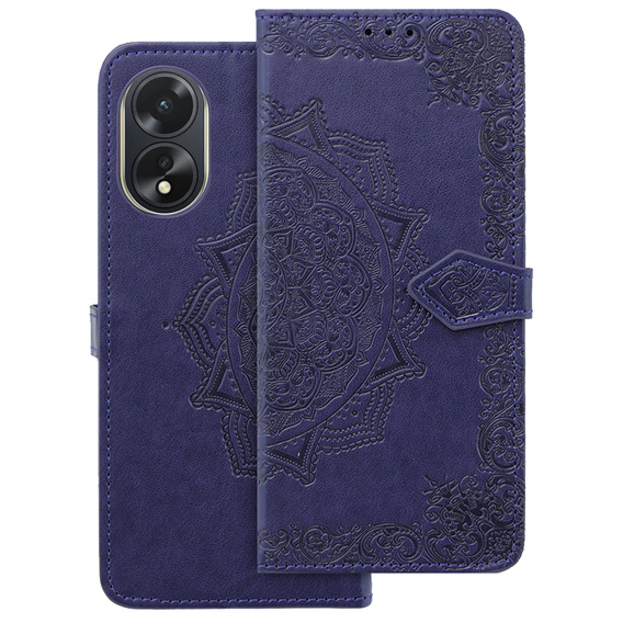 Откидной чехол для Oppo A58 4G, Mandala, фиолетовый