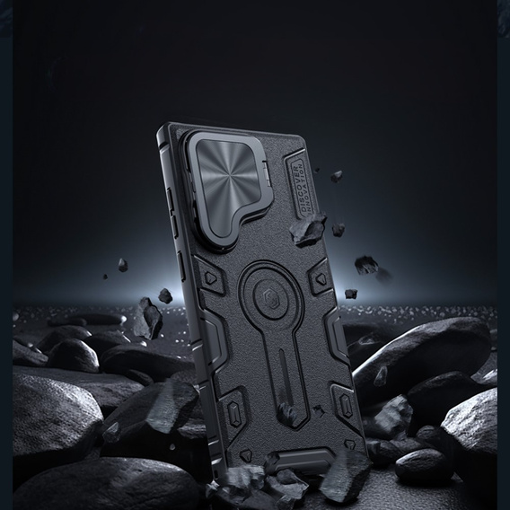 Чохол для Samsung Galaxy S24 Ultra, броньований Nillkin, CamShield Armor Prop, чорний