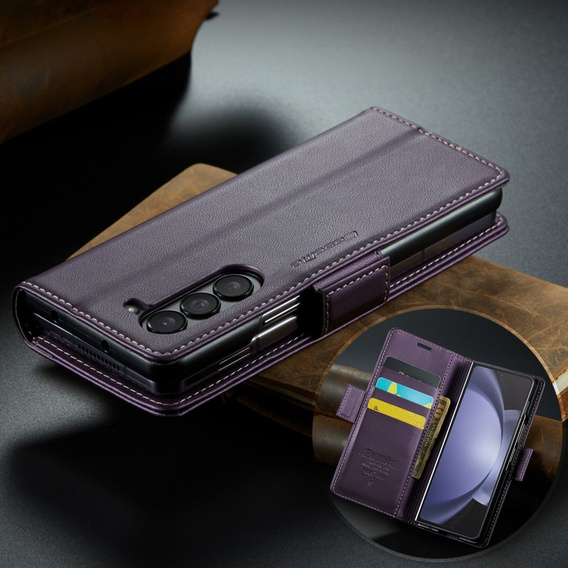 CASE фліп-чохол для Samsung Galaxy Z Fold6 5G, Litchi Wallet, фіолетовий