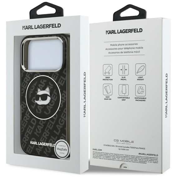 Чохол Karl Lagerfeld IML Choupette Head Logo MagSafe для iPhone 17 Pro Max