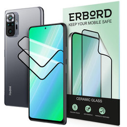 2x Гибридное керамическое стекло ERBORD для Xiaomi Redmi Note 10 Pro