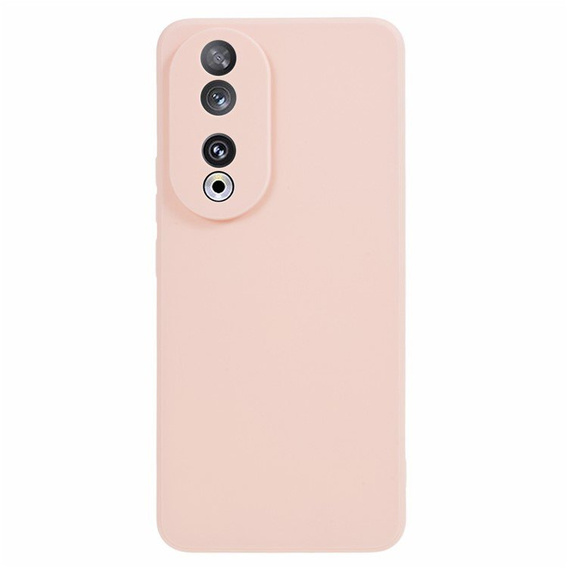 Силиконовый чехол для Honor 90, тонкий, розовый
