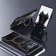 Чохол для ZTE nubia Red Magic 9 Pro / 9 Pro+ / 10 Pro / 10 Pro+ 5G, Kickstand Bumper, з кришкою об'єктива, для MagSafe, чорний / сріблястий