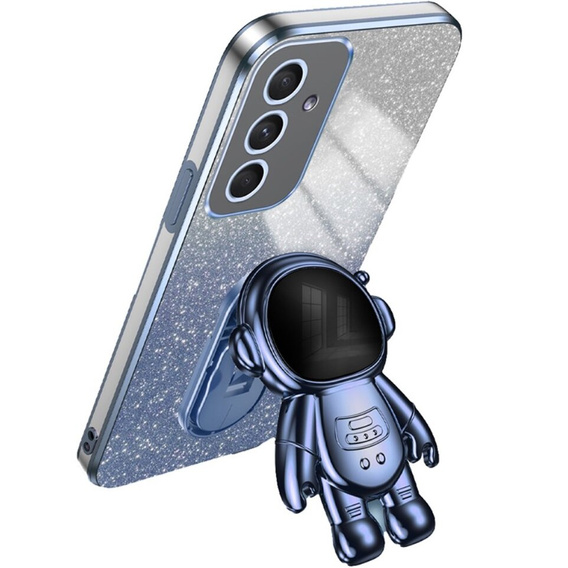 Чехол для Samsung Galaxy A55 5G, Glitter Astronaut, синий