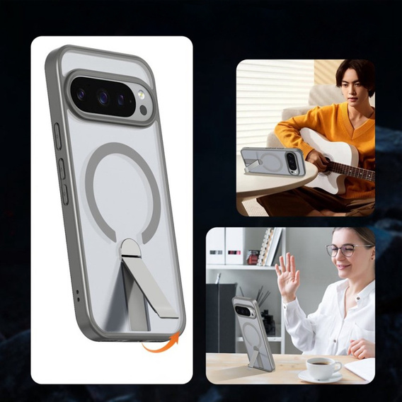 Гибридный чехол Fusion для Google Pixel 10 Pro XL, для MagSafe, с подставкой, серый