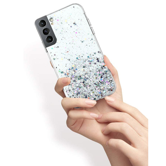 Чoхол до Samsung Galaxy S21+ Plus, Glittery, прозорий