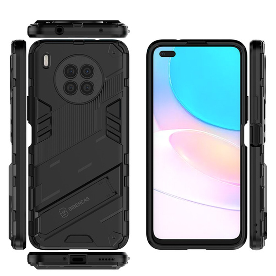 Чехол для Huawei Nova 8i /Honor 50 Lite, Military kickstand, синий