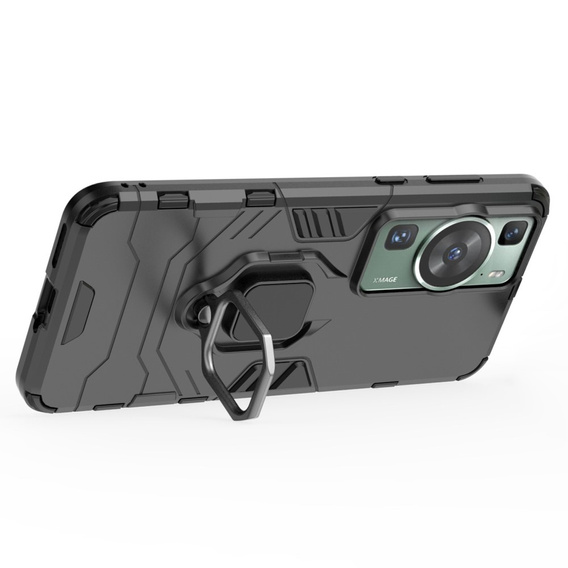 Чехол до Huawei P60 / P60 Pro, Kickstand Ring, чёрный
