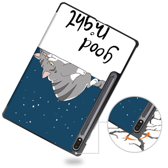 Чехол для Samsung Galaxy Tab S9 Plus, Smartcase, sleeping cat
