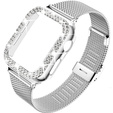 Металический браслет с чехлом для часов Apple Watch 4/5/6/SE 44mm, Silver