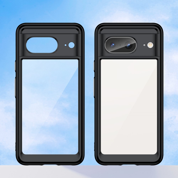 Чохол для Google Pixel 8, Fusion Hybrid, із захистом камери, прозорий / чорний