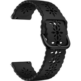 Силиконовый ремешок 20mm Soft Hollowed-out, Black