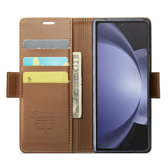 CASE фліп-чохол для Samsung Galaxy Z Fold6 5G, Litchi Wallet, коричневий