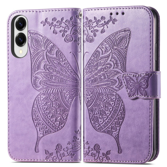 Откидной чехол для Samsung Galaxy S25 Edge, Butterfly, фиолетовый