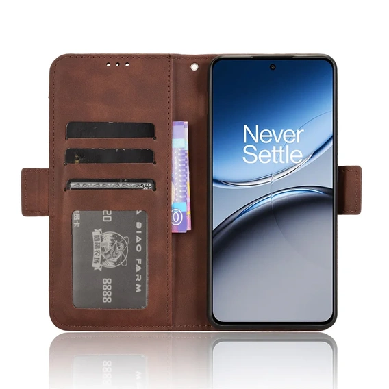 Откидной чехол для OnePlus Nord 4, Card Slot, коричневый