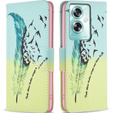 Откидной чехол для Oppo A79 5G, Wallet, feather, синий