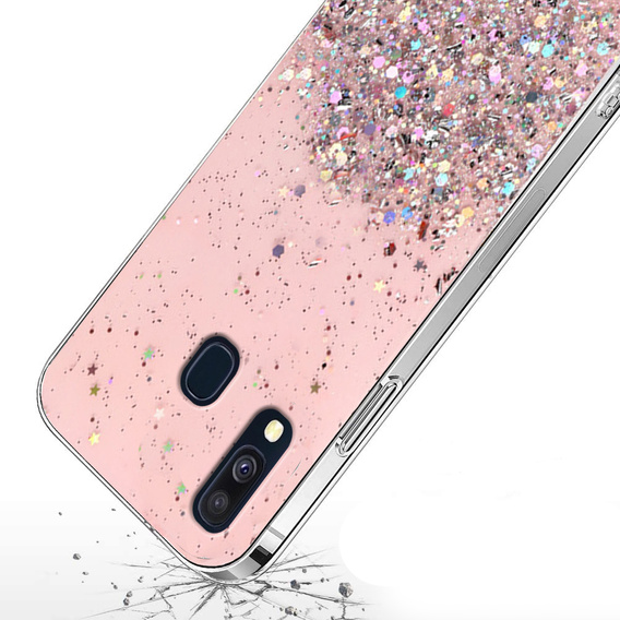 Чoхол до Samsung Galaxy A40, Glittery, рожевий