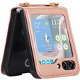 Шкіряний чохол для Samsung Galaxy Z Flip 5 5G, рожевий