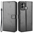 Откидной чехол для Infinix Hot 12 Play 4G, Crazy Horse Wallet, чёрный