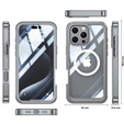 Чохол для iPhone 16 Pro Max, Shockproof, зі склом, для MagSafe, сірий