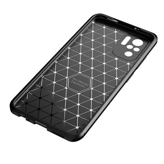 Чoхол до Xiaomi Redmi Note 10/10S, Carbon Gel, чорний