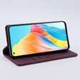 Чехол для Oppo A78 4G, ERBORD Vintage, бумажник с клапаном, красный