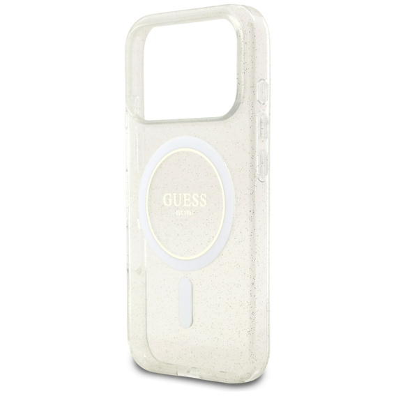 Чехол Guess IML Glitter Pearl Strap MagSafe для iPhone 17 Pro Max