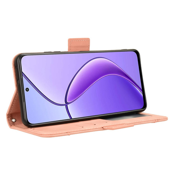 Футляр з клапаном для Realme 12, Card Slot, рожевий