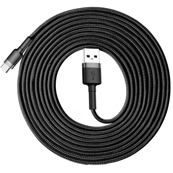 BASEUS Cafule Кабель Type-C 2A 3M - Grey/Black