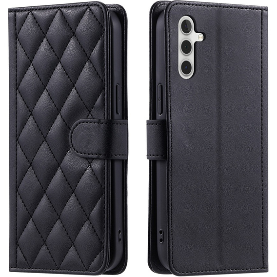 чехол-крышка для Samsung Galaxy A16, Rhombus Crossbody Leather, чёрный