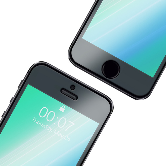 2x Загартоване скло для iPhone 5/5S/5C/SE, ERBORD 9H Hard Glass на екрані