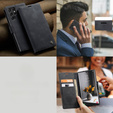 Чехол CASEME для Samsung Galaxy S22 Ultra, Leather Wallet Case, чёрный
