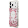 Чехол GUESS Resin Bottom Glitter MagSafe для iPhone 17 Pro