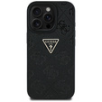 Чохол Guess Grained Hot Stamp 4G Triangle Metal для iPhone 16 Pro Max