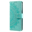 Чехол Wallet до Xiaomi Redmi Note 11/11S, Mandala, Green