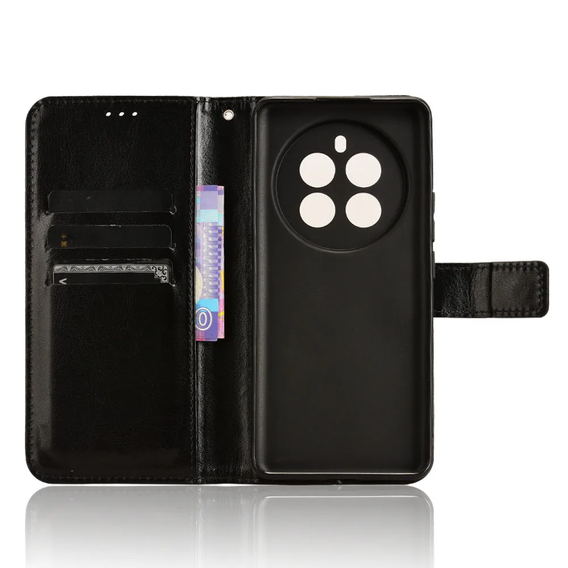 Футляр з клапаном для Realme 12 Pro 5G / 12 Pro+ 5G, Crazy Horse Wallet, чорний