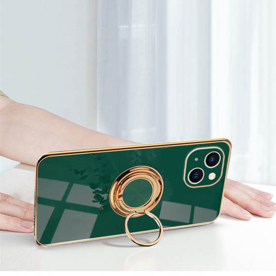 Чехол до iPhone 14 Plus, Electro Ring, зелёный
