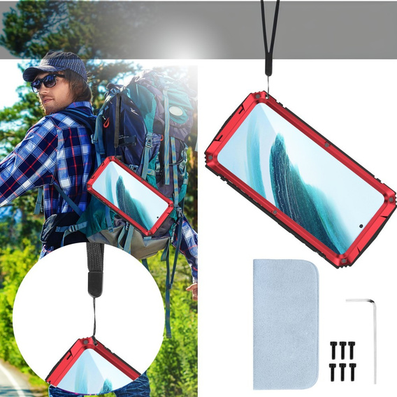 Броньований чохол для Samsung Galaxy S25+ Plus, R-JUST, червоний