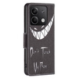 Откидной чехол для Xiaomi Redmi Note 13 5G, Wallet, Don't Touch My Phone чёрный