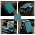 CASEME флип-кейс для Samsung Galaxy Z Flip5 5G, Litchi Wallet, зелёный
