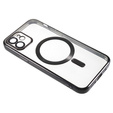 Чохол для iPhone 12, Electro MagSafe, чорний + Скло на екран