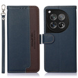 Чохол-фліп для OnePlus 12 5G, KHAZNEH RFID, синій / коричневий